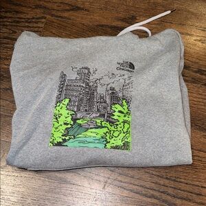 The North Face Gray Hoodie with Chicago St. Patrick’s Design